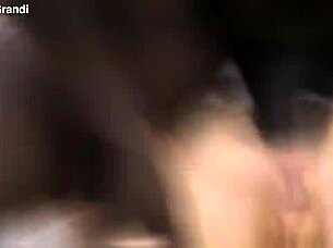 bts: wet waitress isabella angelina's first sloppy bbc dp atm with pee