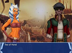 Boobs and ass groped wildly while dancing in tight orange trainer!