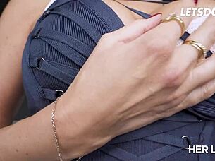 Stacked MILF Ania Kinski teases enormous BBC anal drilling