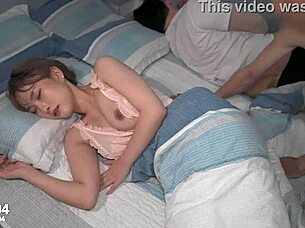 sneaky morning sex next to her boyfriend—my cock's way bigger!