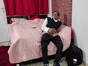 stepmom catches me jerking forces cock in her pussy