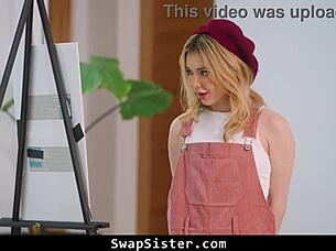 boys swap art class babes for epic 4some pounding 🔥🍑😈