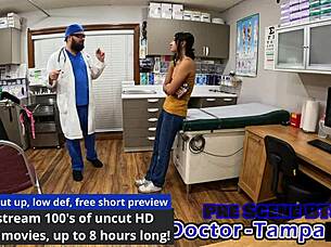 dr tampa gives zombae intense nurse patient physical exam