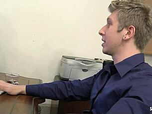 😍 big tits nympho secretary seduces coworker for office fucking 😈