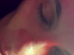 wifey deepthroats cock right in the public sex shop open