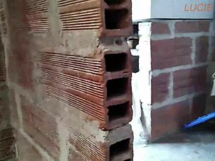 i sneaked into my neighbor's house hid to watch her ass washing clothes she caught me and we went crazy fucking in her yard