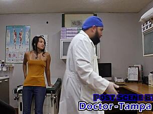 dr tampa gives zombae intense nurse patient physical exam
