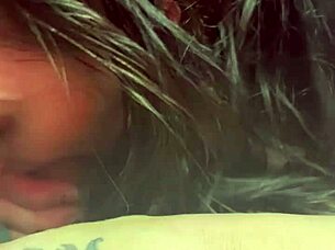 wifey deepthroats cock right in the public sex shop open