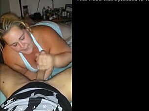 Blonde BBW Delivers Amazing Webcam Blowjob