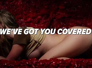 Russian solo female displays long legs in high heels