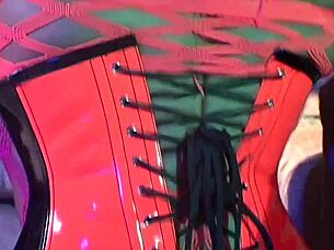 missy monroe eyes wide watching friends' kinky latex dp foursome