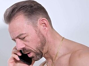 blonde repair girl all holes stretched by client's rampant banging in bathroom