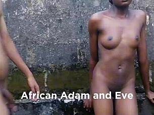 overwhelming passion surges as african adam thrusts monster big black cock into eve's wet ass doggystyle