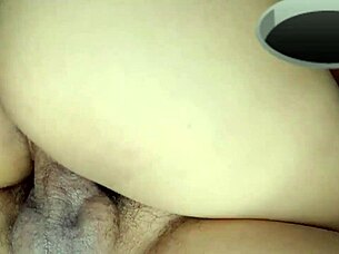 pinay milf sneaks passionate ride on cock almost caught by dad