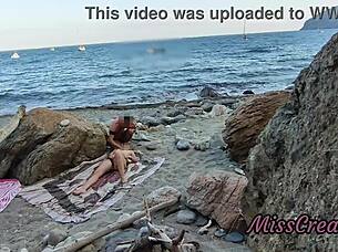flashing pussy on public beach leads to risky squirt help
