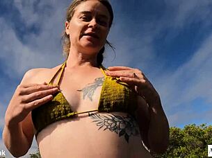 Rough Blonde Sucks Cock On Beach