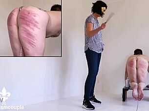Part two delivers harsh caning to punished slave