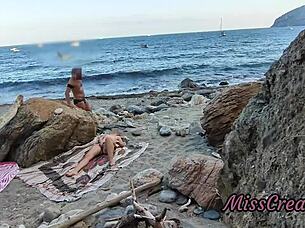 flashing pussy on public beach leads to risky squirt help