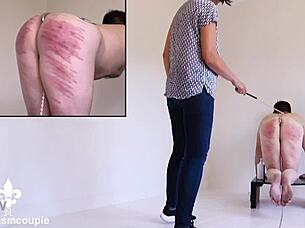 Part two delivers harsh caning to punished slave