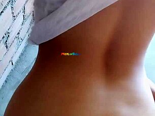 peruvian wife cheats with builder on terrace behind husband's back