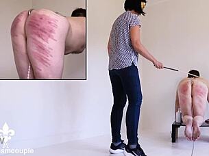 Part two delivers harsh caning to punished slave