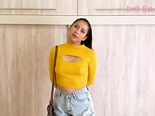 shy petite latina 18+ leaves home for first wild fuck