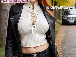redhead escapes friendzone leather domination jerk off ai dream part 1