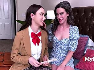 lesbian music teacher seduces shaved petite teen 18+ student