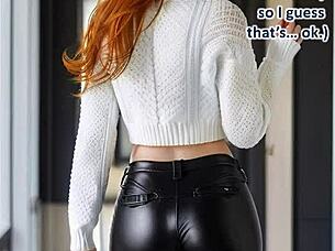 redhead escapes friendzone leather domination jerk off ai dream part 1
