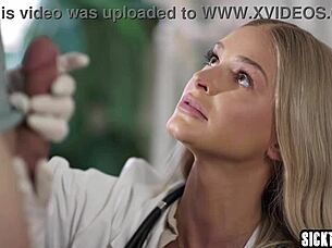 blonde doctor emma hix slurps cock in hospital taboo