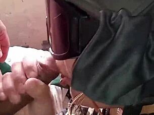 militar sucking comandante's huge cock deep wet!