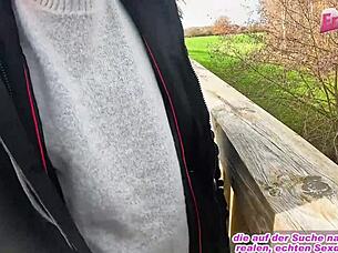 German Ebony Teen Fucked Publicly In Car