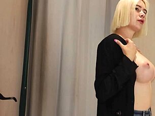 hidden cam catches blonde changing tits pussy exposed