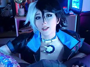 luna snow cosplay roommate domination pounding