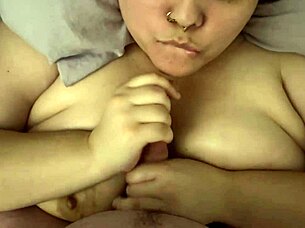 whoa surprise cumshot sensual handjob titty fuck