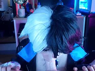 luna snow cosplay roommate domination pounding