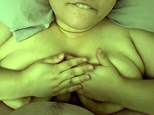 whoa surprise cumshot sensual handjob titty fuck