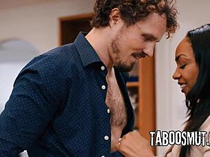 cali caliente kitchen help turns into black mama pounding