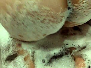 hot big tits brunette plays with her body in bathroom pov tight pussy tease