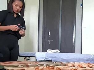 Thai Happy Ending Massage Turns Wild with Intense Flashing Action!