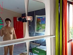 nudist hairdresser regina noir cuts hair fully naked