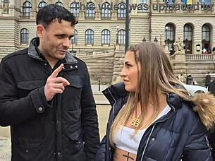 Fake pool DAP Silvia Dellai 3-on-1 double anal cum swallow