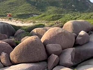 WATCH MY CUCK HUBBY AT NUDIST BEACH AS I BAREBACK FUCK!