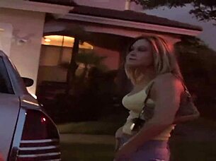 skylar tempts neighbor with anal fingering and gaping in fishnets