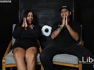 tattooed big tits babe gloryholed hard before cuck