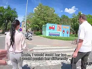 Hunt4k petite teen fucked public for cash by stranger