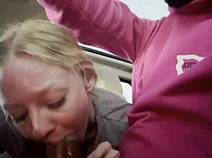TikTok babe sucks cock entire car ride passionately