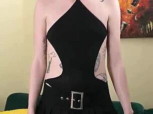 kit summers rocks little black bodysuit and gothic miniskirt in part 3 tease!