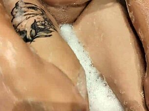 hot big tits brunette plays with her body in bathroom pov tight pussy tease