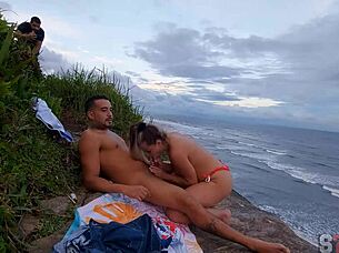 hot blonde beach fuck with surfer filmed hidden